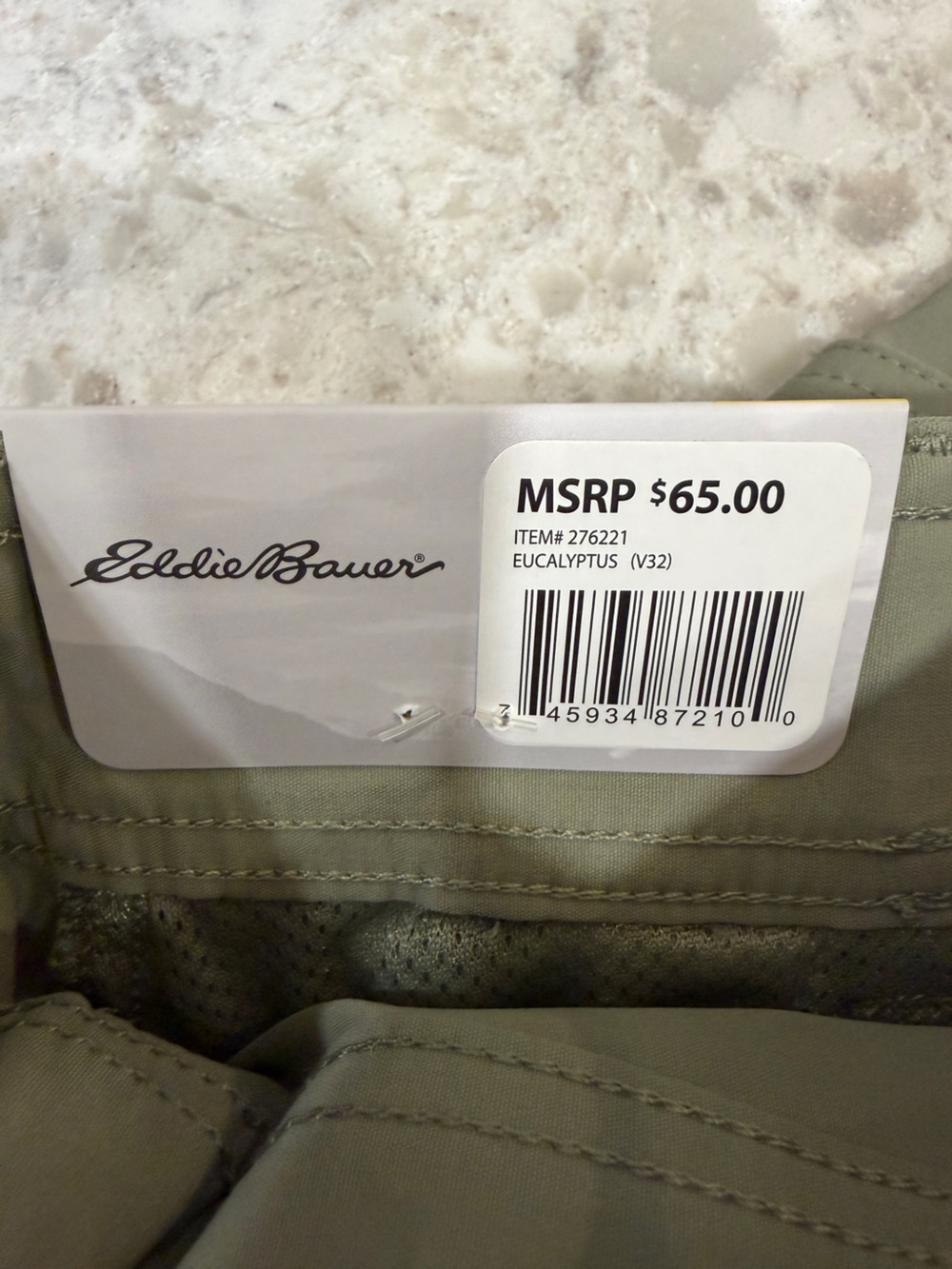 🆕 Eddie Bauer Cargo Pocket Short Olive/Sage Green Size 4 - Picture 4 of 14